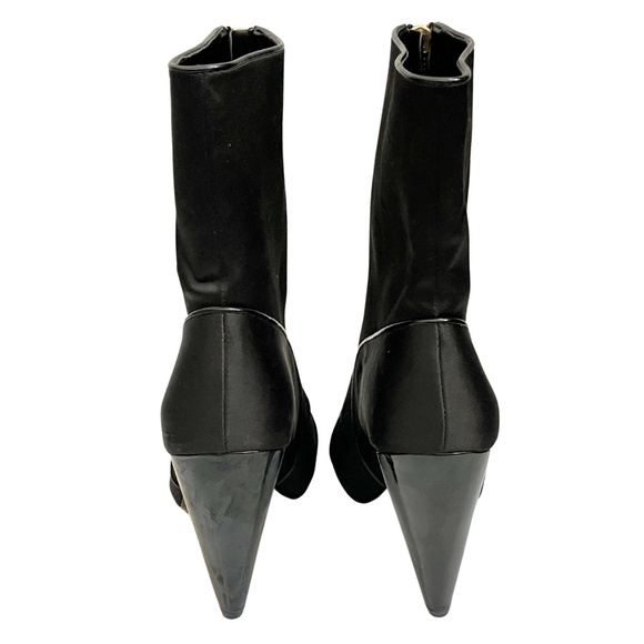 Unworn Miss Sixty Black Fabric Ankle Boots // Size 8 - Picture 5 of 7